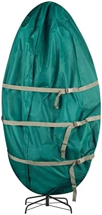 Tiny Tim Totes 83-DT5582 Premium Upright Christmas Tree Canvas Storage Cover Bag | 7.5 FT | Green, Foot 4 Tiny Tim Totes 83-DT5582 Premium Upright Christmas Tree Canvas Storage Cover Bag | 7.5 FT | Green, Foot - Image 4