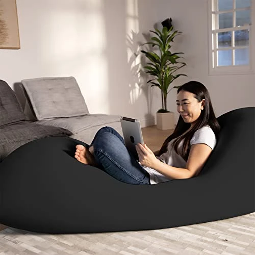 Yogibo Max 6-Foot Beanbag Chair, Bean Bag Couch With A Washable Outer Cover, Customer Favorite Cozy Sofa For Gaming, Reading, And Relaxing, Filled With Soft Micro-Beads, Dark Gray 4 Yogibo Max 6-Foot Beanbag Chair, Bean Bag Couch With A Washable Outer Cover, Customer Favorite Cozy Sofa For Gaming, Reading, And Relaxing, Filled With Soft Micro-Beads, Dark Gray - Image 4