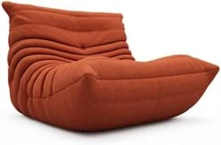 VOMXUF Fireside Chair, Oversized Armless Chair, Soft Microfiber Leather Floor Lounge Chair Lazy Sofa Accent Chair For Living Room Bedroom Salon Office -Songmics Furniture Shop 41pdFk7SROL. AC