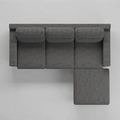 Belffin Fabric Sectional Couch With Reversible Ottoman L Shaped Sofa With Chaise 3 Seat Modern Sectional Sofa Charcoal Grey -Songmics Furniture Shop 41po4oo7MCL