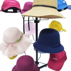FixtureDisplays® Countertop Hat Rack Headwear Wig Cap Display Tabletop Stand 24x24x37" 3-Tier 12 Hats 10125-2D -Songmics Furniture Shop 41pqmDRzbdL