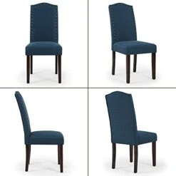 LSSPAID Dining Chairs Set Of 4, High Back Fabric Upholstered Parsons Dining Room Chairs, Nail Head Trim Dining Chair, Turquoise 12 LSSPAID Dining Chairs Set Of 4, High Back Fabric Upholstered Parsons Dining Room Chairs, Nail Head Trim Dining Chair, Turquoise -Songmics Furniture Shop 41purpPk7IL
