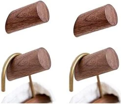 Felidio Wood Wall Hooks, 4 Pack Coat Hooks Mounted Rustic Wooden Heavy Duty Robe Hook Hat Rack | For Hanging Bathroom Towels Clothes Hanger (Beech Wood) -Songmics Furniture Shop 41pwPAyIczL. AC