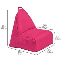 Factory Direct Partners 13302-RS Cali Alpine Sack Bean Bag Chair, Dirt-Resistant Coated Oxford Fabric - Raspberry (2-Pack) -Songmics Furniture Shop 41pxRXuBb4S