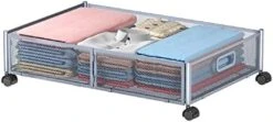 Under Bed Storage Containers, Under Bed Shoe Storage With Wheels, Foldable Bedroom Storage Organization With Handles, Under Bed Storage Bins Drawer For Clothes, Blankets And Shoes, Bedding (2 Pack, Black) 25 Under Bed Storage Containers, Under Bed Shoe Storage With Wheels, Foldable Bedroom Storage Organization With Handles, Under Bed Storage Bins Drawer For Clothes, Blankets And Shoes, Bedding (2 Pack, Black) -Songmics Furniture Shop 41q4pawxIDL. AC