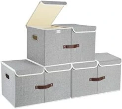 TYEERS Extra Large Collapsible Storage Bins With Lids And Compartments, Organizing Bins For Closet Storage, Clothes Storage, Cube Organizer For Home Office Storage - 2 Pack - Black 23 TYEERS Extra Large Collapsible Storage Bins With Lids And Compartments, Organizing Bins For Closet Storage, Clothes Storage, Cube Organizer For Home Office Storage - 2 Pack - Black -Songmics Furniture Shop 41q5GVqVvL. AC