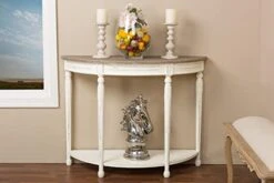 Baxton Studio Vologne Traditional Wood French Console Table, White -Songmics Furniture Shop 41qAP9ifdIL