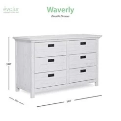 Evolur Waverly Double Dresser In Weathered White , 54x20.25x33 Inch (Pack Of 1) -Songmics Furniture Shop 41qL2wOHnzL