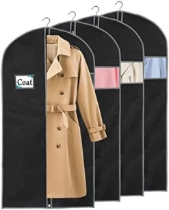 HATTERTOP Garment Bags For Travel, 43 Inch Suit Bags For Men Breathable Suit Cover Suit Carrier With 2 Large Mesh Pockets And 1 PVC Pocket For Closet, 2 Pack -Songmics Furniture Shop 41qMzxl1qqL. AC
