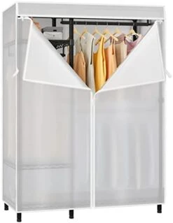 VIPEK V2C Wire Garment Rack Covered Clothes Rack With 3 Hanging Rods, Black Metal Clothing Rack With Grey Oxford Fabric Cover Cover, Portable Closet Rack Free Standing Closet Wardrobe, Max Load 600LBS -Songmics Furniture Shop 41qPKGpQ6EL. AC