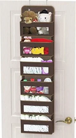 Simple Houseware Over Door/Wall Mount 6 Clear Window Pocket Organizer, Gray -Songmics Furniture Shop 41qPMFrWfbL. AC
