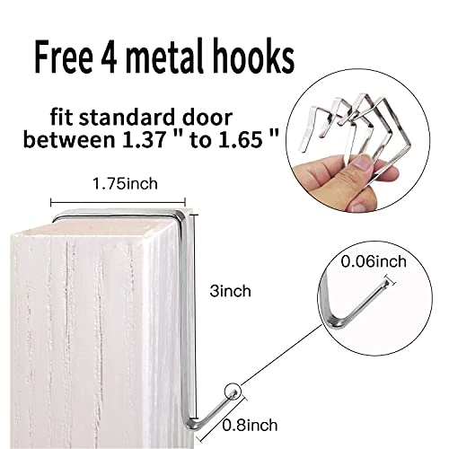 TidyMaster 2 Pack 28 Large Pockets Hanging Shoe Organizer Over The Door Shoe Rack For Closet Door Storage Shoe Holder Hanger.8+8Hooks.Imitation Linen Gray 4 TidyMaster 2 Pack 28 Large Pockets Hanging Shoe Organizer Over The Door Shoe Rack For Closet Door Storage Shoe Holder Hanger.8+8Hooks.Imitation Linen Gray - Image 4