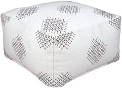 Signature Design By Ashley Mabyn Handwoven Boho Pouf, 24 X 24 In, White And Gray -Songmics Furniture Shop 41qQxNAjFML. AC