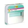 Post-it Dispenser Sticky Dispenser, 3x3 In, White & Silver, Easy One Handed Dispensing (STL-330-W)