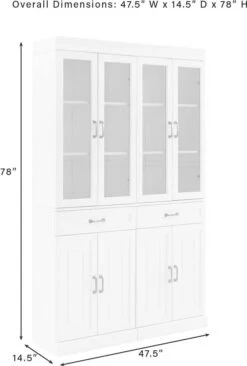 Crosley Furniture Stanton Glass Door Pantry, Set Of 2, White 7 Crosley Furniture Stanton Glass Door Pantry, Set Of 2, White -Songmics Furniture Shop 41qXTPLTVvL
