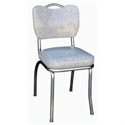 Richardson Seating Handle Back Chrome Diner Chair With 2" Box Seat, Cracked Ice Gray -Songmics Furniture Shop 41qY0Tz13nL