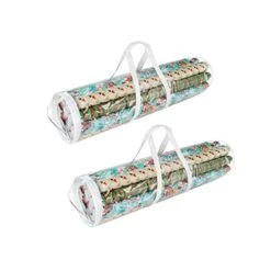 Elf Stor 83-DT5054 Gift Wrap Storage Bags Holds 40-Inch Rolls Of Paper-2 Pack, Clear,X-Large