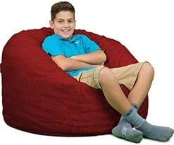 ULTIMATE SACK 3000 (3 Ft.) Bean Bag Chair: Giant Foam-Filled Furniture - Machine Washable Covers, Durable Inner Liner, 100% Virgin Foam. Comfy Bean Bag Chair. (Electric Blue, Suede) -Songmics Furniture Shop 41qhWhyMjeL. AC