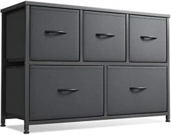Cubiker Dresser Storage Organizer, 5 Drawer Dresser Tower Unit For Bedroom Hallway Entryway Closets, Small Dresser Clothes Storage With Wide Sturdy Steel Frame Wood Top, Black Grey 16 Cubiker Dresser Storage Organizer, 5 Drawer Dresser Tower Unit For Bedroom Hallway Entryway Closets, Small Dresser Clothes Storage With Wide Sturdy Steel Frame Wood Top, Black Grey -Songmics Furniture Shop 41qhc8hLYhS. AC