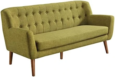 OSP Home Furnishings Mill Lane Seating With Button Tufted Design And Spring Cushion Support, Sofa, Cement Grey Fabric 6 OSP Home Furnishings Mill Lane Seating With Button Tufted Design And Spring Cushion Support, Sofa, Cement Grey Fabric - Image 6