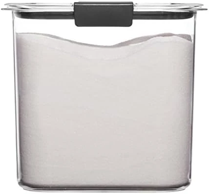 Rubbermaid Brilliance Airtight Food Storage Container For Pantry With Lid For Flour, Sugar, And Rice, 16-Cup, Clear/Grey 7 Rubbermaid Brilliance Airtight Food Storage Container For Pantry With Lid For Flour, Sugar, And Rice, 16-Cup, Clear/Grey - Image 7