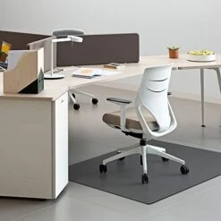 KIAYACI Glass Chair Mat For Carpet Or Hard Floor Tempered Glass Glass Table Top Table Mat Round 36", 1/4 Inch Thick, Transparent -Songmics Furniture Shop 41qsphf9mqL. AC