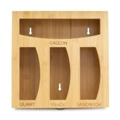 Umiboo Bamboo Ziplock Bag Organizer For Drawer | Zip Lock Bag Organizer | Ziploc Bag Organizer | Storage Bag Organizer | Sandwich Baggie Organizer For Your Kitchen Drawer | Plastic Bag Organizer -Songmics Furniture Shop 41qxIFQoKkL