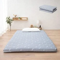 EMOOR Foldable Hybrid Futon Mattress, High-Resilience Urethane Foam 150N With Washable Padded Cover, Japanese Twin Size (77x38x2.4in), Tatami Floor Sleeping Mat Pad Topper, Gray -Songmics Furniture Shop 41r8cue5uJL. AC