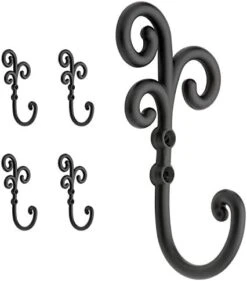 Franklin Brass Curlique Hook Wall Hooks 5-Pack, Flat Black, CURL5PK-FB-R 7 Franklin Brass Curlique Hook Wall Hooks 5-Pack, Flat Black, CURL5PK-FB-R -Songmics Furniture Shop 41r92F0xHL. AC