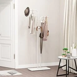 Metal Coat Rack Freestanding With Natural Marble Base, Entryway Coats Hanger Stand With 3 Hooks, Home Hotel Hall Tree-Gold 16 Metal Coat Rack Freestanding With Natural Marble Base, Entryway Coats Hanger Stand With 3 Hooks, Home Hotel Hall Tree-Gold -Songmics Furniture Shop 41rEiF 0QCL. AC