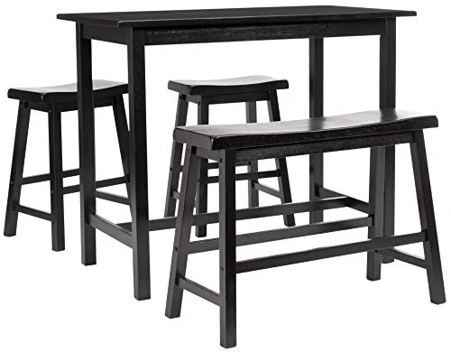 Safavieh American Homes Collection Galway Dark Espresso Oak 4-Piece Pub Set 2 Safavieh American Homes Collection Galway Dark Espresso Oak 4-Piece Pub Set - Image 2