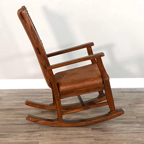 Sunny Designs Santa Fe Farmhouse Mahogany Wood Rocking Chair In Dark Chocolate 4 Sunny Designs Santa Fe Farmhouse Mahogany Wood Rocking Chair In Dark Chocolate - Image 4