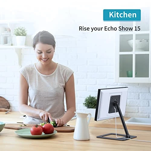 Letlar Echo Show 15 Stand Adjustable, Show 15 Mount With 360° Rotation Plate, Tilt Stand For Echo Show 15 Smart Display, Whole Aluminum, Hold The Device Stably 5 Letlar Echo Show 15 Stand Adjustable, Show 15 Mount With 360° Rotation Plate, Tilt Stand For Echo Show 15 Smart Display, Whole Aluminum, Hold The Device Stably - Image 5