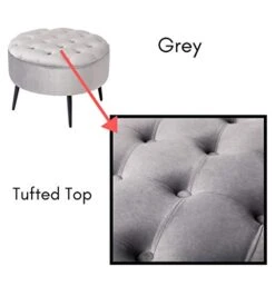 BIRDROCK HOME Tufted Round Grey Ottoman – Velvet Foot Stool – Mid Century Modern Steel Legs - Soft Compact Padded Stool - Living Room Or Bedroom – Vanity Chair - Decorative Furniture 11 BIRDROCK HOME Tufted Round Grey Ottoman – Velvet Foot Stool – Mid Century Modern Steel Legs - Soft Compact Padded Stool - Living Room Or Bedroom – Vanity Chair - Decorative Furniture -Songmics Furniture Shop 41relhrauDL