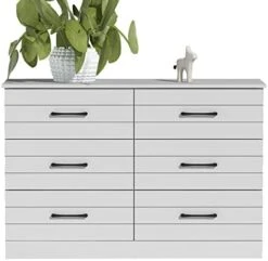 Galano Hamsper 6 Drawer Dresser - Tall Bedroom Storage - Hallway - Chest Organizer And Closet Cabinet Unit - Entryway Or Living Room - Easy Assembly - Dusty Grey Oak -Songmics Furniture Shop 41rlvFLx1vL. AC