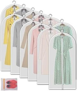 Allhom Dust Proof Garment Bags - Set Of 6 Pcs 40 Inch Hanging Clothing Storage Bags And Cedar Balls,for Jacket, Shirt, Sweater, Suit -Songmics Furniture Shop 41robJXHddL. AC