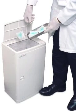 Janibell M400BW ABS 15-Gallon Hygienic Hands-Free Foot Pedal Operated Waste Disposal System, Rectangular, 10-1/4" Width X 15-3/4" Depth X 25-3/16" Height, White -Songmics Furniture Shop 41rySgznqOL