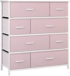 LLappuil Fabric Dresser For Bedroom With 8 Drawers, Wide Dresser Chest Of Drawers, Tall Dresser Storage Drawers Organizer For Clothes, Closet, Living Room, Hallway, Nursery, Grey -Songmics Furniture Shop 41s4Vu4xmeL. AC