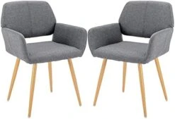 KCC Dining Chair Set Of 2, Upholstered Fabric Desk Chairs Small Armchair, Leisure Modern Living Room Accent Chairs With Metal Tube Legs For Kitchen, Dining Room, Guest Room Bedroom, Black 29 KCC Dining Chair Set Of 2, Upholstered Fabric Desk Chairs Small Armchair, Leisure Modern Living Room Accent Chairs With Metal Tube Legs For Kitchen, Dining Room, Guest Room Bedroom, Black -Songmics Furniture Shop 41s80XDUwvL. AC