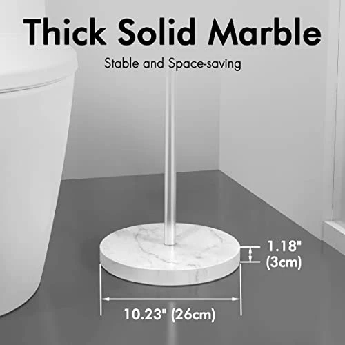 KES Towel Racks For Bathroom, 40-Inch Swivel Arms Standing 3 Bath Towel Racks With Weighted Marble Base, SUS304 Stainless Steel Brushed Finish, BTH219-2 3 KES Towel Racks For Bathroom, 40-Inch Swivel Arms Standing 3 Bath Towel Racks With Weighted Marble Base, SUS304 Stainless Steel Brushed Finish, BTH219-2 - Image 3