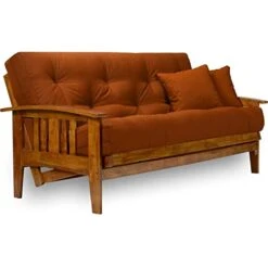 Nirvana Futons Westfield Wood Futon Frame - Full Size (Frame Only), Transform To 3 Positions - Sofa, Lounger, Bed