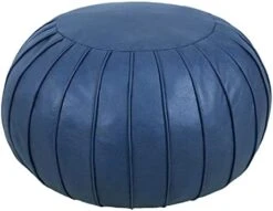 Thgonwid Handmade Foot Stool Ottoman Faux Suede Poufs 21.6" X 13" - Round Storage Floor Cushion Footstool For Living Room, Bedroom And Wedding, Unstuffed, Brown -Songmics Furniture Shop 41sFphpgp1L. AC