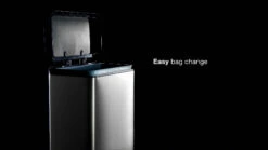 Kohler Step Trash Can, 13 Gallon, Black Stainless Steel -Songmics Furniture Shop 41sLNygdlyL