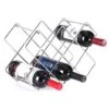 Buruis Countertop Wine Rack - 10 Bottle Wine Holder For Red White Wine Storage - Freestanding Metal Wine Rack - Small Tabletop Wine Rack - Modern Wine Bottle Holder - Silver