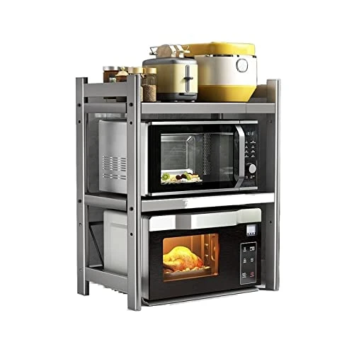 LUCBEI Microwave Oven Rack Scalable Kitchen Microwave Storage Rack, Double-Layer Countertop Oven, Electrical Storage Rack, Multifunctional Household Rack Kitchen Storage Rack 1 LUCBEI Microwave Oven Rack Scalable Kitchen Microwave Storage Rack, Double-Layer Countertop Oven, Electrical Storage Rack, Multifunctional Household Rack Kitchen Storage Rack