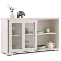 SPSUPE Stackable Kitchen Sideboard, White