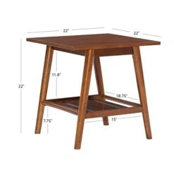 Linon Walnut Melissa Mid-Century End Table, Large -Songmics Furniture Shop 41sxU7sF4KL