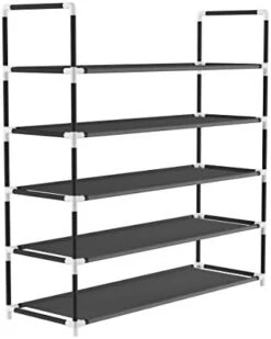 Lavish Home Shoe Storage Rack – 10-Tier Shoe Organizer For Closet, Bathroom, Entryway – Shoe Shelf Holds 50 Pairs Sneakers, Heels, Boots (Black) -Songmics Furniture Shop 41sy3bqRDjL. AC