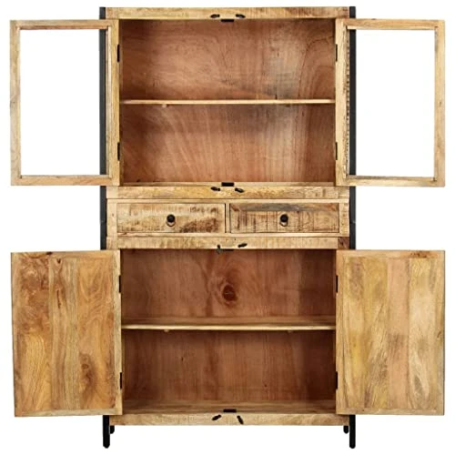 SCARSON Highboard 39.4"x15.7"x68.9" Solid Mango Wood 4 SCARSON Highboard 39.4"x15.7"x68.9" Solid Mango Wood - Image 4