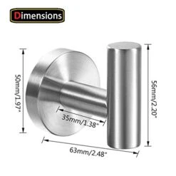 YGIVO 2 Pack Towel Hooks, Brushed Nickel SUS304 Stainless Steel Coat Robe Clothes Hook Modern Wall Hook Holder For Bathroom Kitchen Garage Hotel Wall Mounted (Brushed Nickel) 16 YGIVO 2 Pack Towel Hooks, Brushed Nickel SUS304 Stainless Steel Coat Robe Clothes Hook Modern Wall Hook Holder For Bathroom Kitchen Garage Hotel Wall Mounted (Brushed Nickel) -Songmics Furniture Shop 41t2h8fZCML